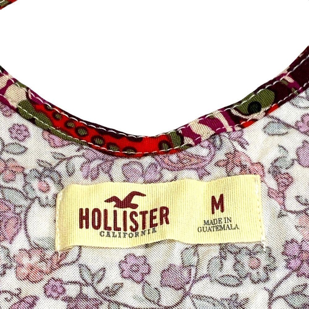 Hollister Sleeveless Paisley Pink and Burgundy Women’s Summer Romper Size Medium - Picture 2 of 9